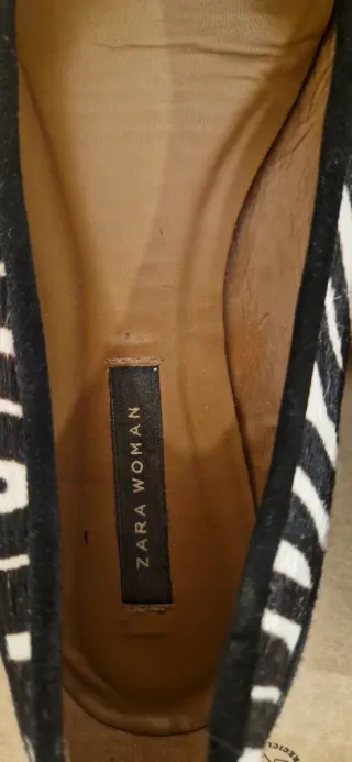 Bailarinas Zara pelo cebra. Talla pequeñas como 38