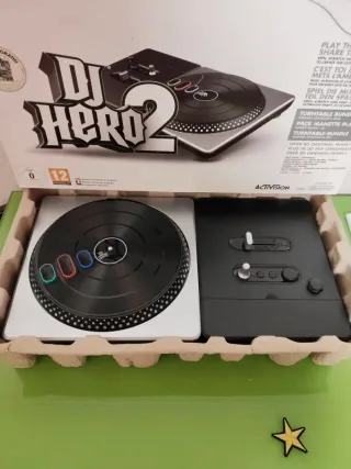 🇪🇸 Mesa de mezclas DJ Hero Wii y 2 juegos