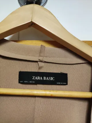 Chaqueta Zara Antelina Beige/Rosa