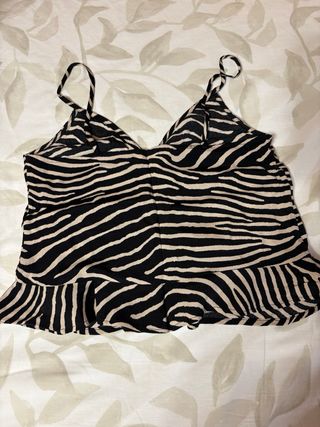 Blusa con estampado de cebra