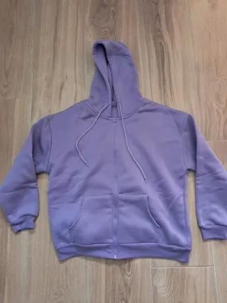 Sudadera morada con cremallera Talla M