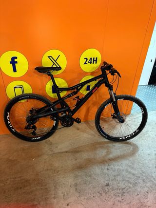 Bicicleta Montaña Doble Suspensión Negra