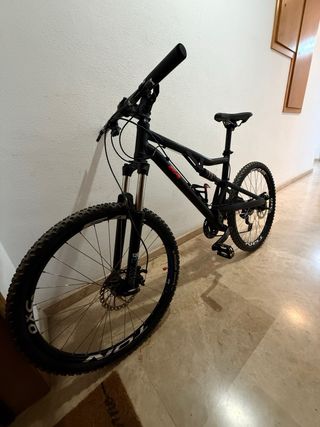 Bicicleta Montaña Doble Suspensión Negra
