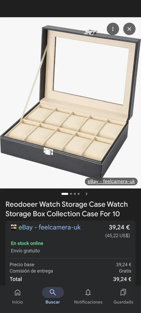 Estuche para 10 relojes