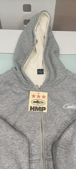 Sudadera HMP gris con cremallera