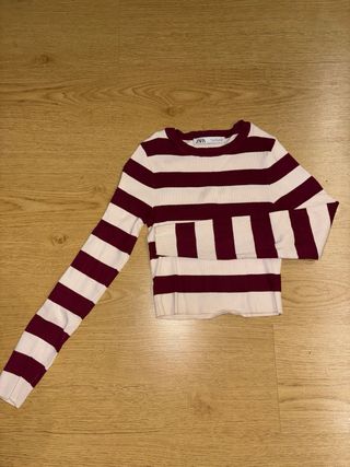 Jersey Zara rayas manga larga S