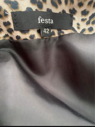 Falda Leopardo Festa T42 Sin Estrenar