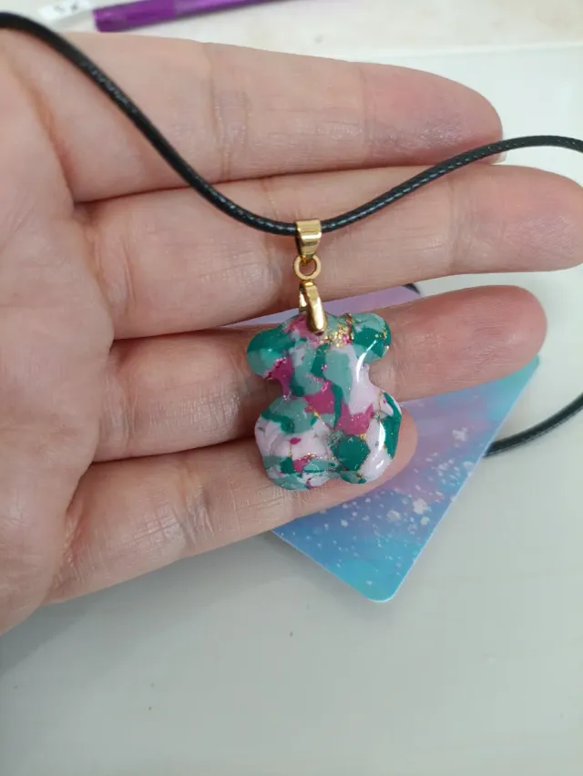 Colgante Oso estampado Multicolor