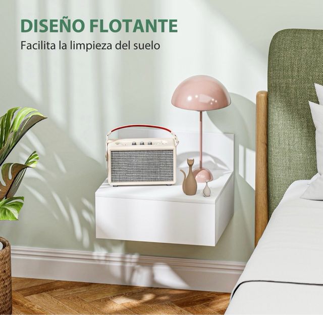 Juego 2 Mesitas Flotantes Blancas