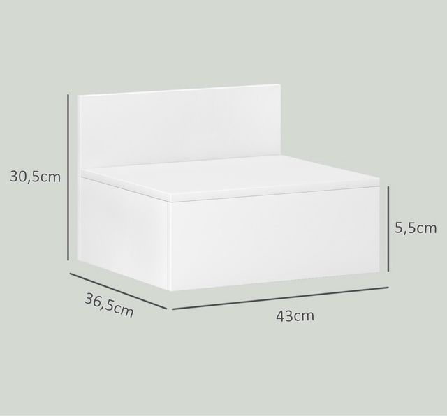 Juego 2 Mesitas Flotantes Blancas