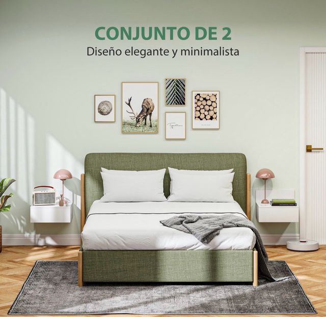 Juego 2 Mesitas Flotantes Blancas