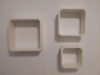 Set di 3 Scaffali Cubo Bianco