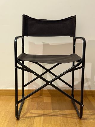 Silla director plegable negra