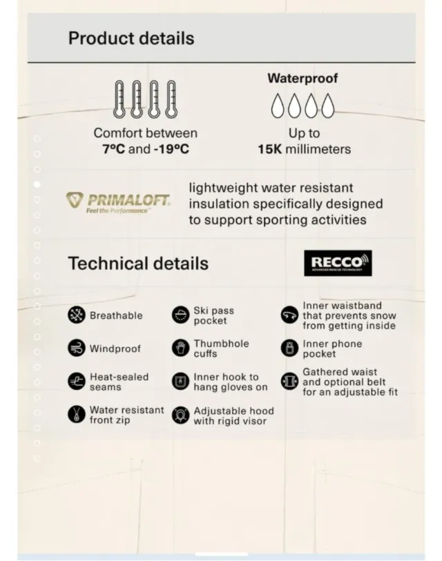 Mono de esquí Oysho Talla M