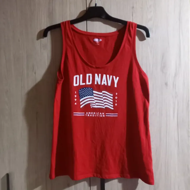 Camiseta Old Navy Roja con Bandera Americana