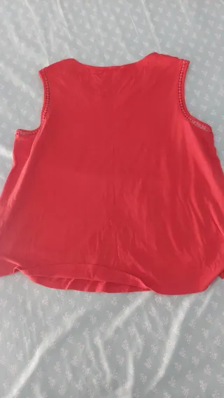 Camiseta sin mangas floral mujer