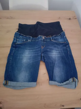 Pantalón premamá vaquero Mamá azul