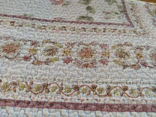 Coperta matrimoniale floreale