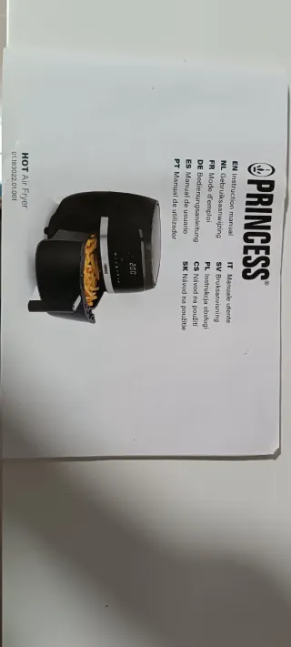 Freidora de aire Princess negra