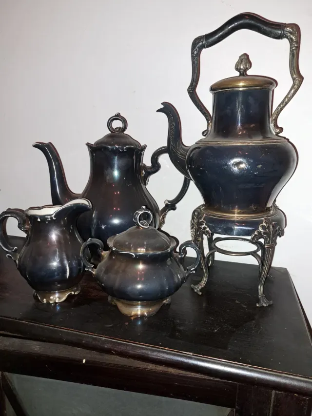 Juego antiguo té/café plateado