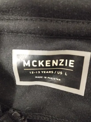 Sudadera McKenzie Negra Talla 12-13 Años