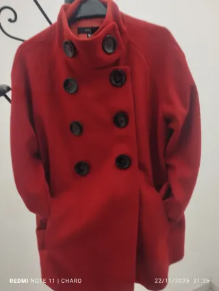 Chaqueta Zara Roja Doble Botonadura