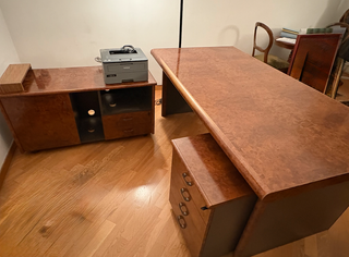 Set mobili da studio in legno di radica