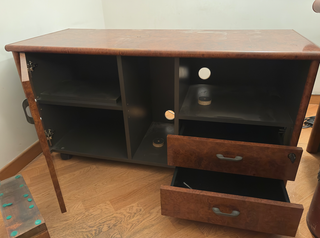 Set mobili da studio in legno di radica