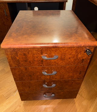 Set mobili da studio in legno di radica