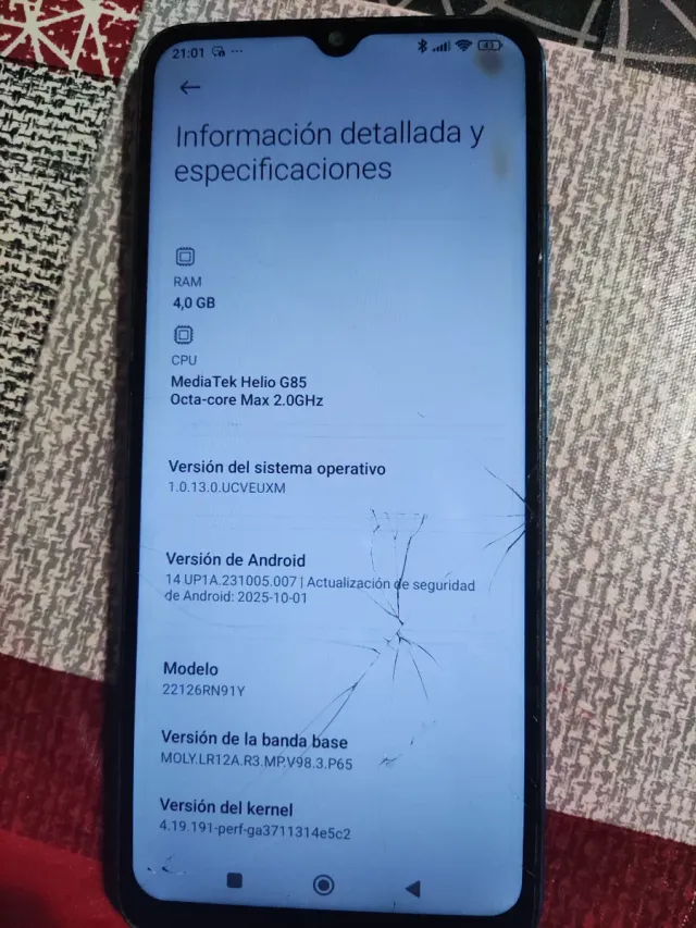 Móvil Xiaomi Negro