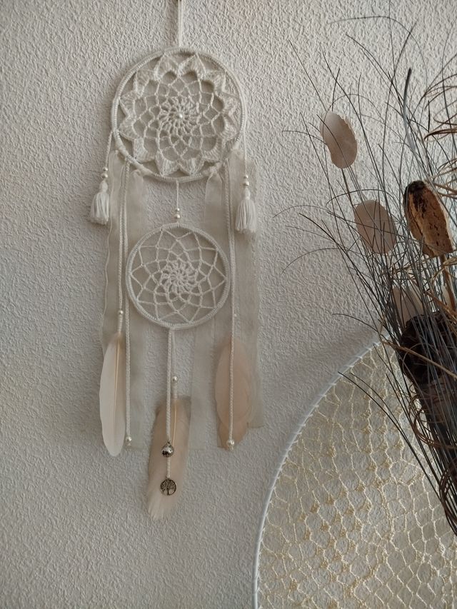 Atrapasueños mediano - blanco - 16 x 55 cm