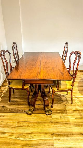 Conjunto Comedor Madera Maciza Clásico