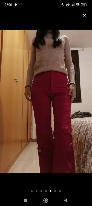 Pantalón de esquí rosa mujer