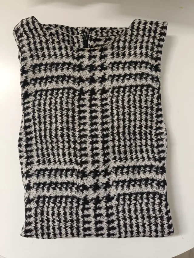 Vestido Zara Blanco y Negro