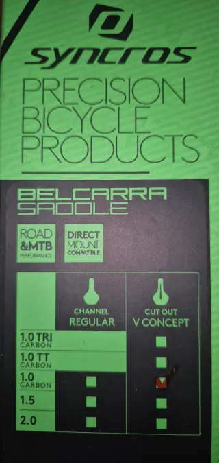 Sillín Belcarra V 1.0 Carbon,nuevo a estrenar