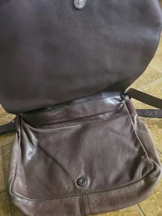 Borsa pelle anni 80 marrone cartella