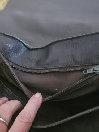 Borsa pelle anni 80 marrone cartella