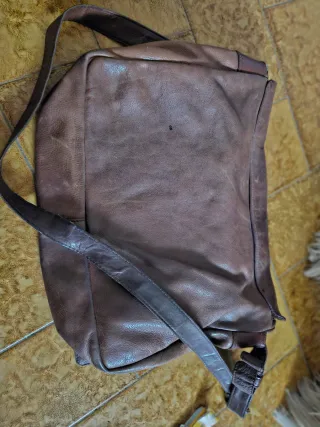 Borsa pelle anni 80 marrone cartella