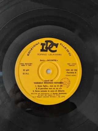 Vinile Canti dal Vangelo Secondo Barabba