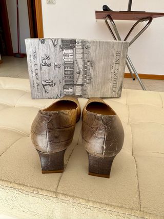 Décolleté René Caovilla donna beige/marrone