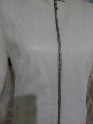 Giacca in vera pelle beige vintage Made in Italy