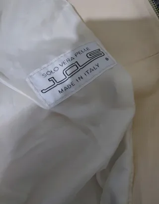 Giacca in vera pelle beige vintage Made in Italy