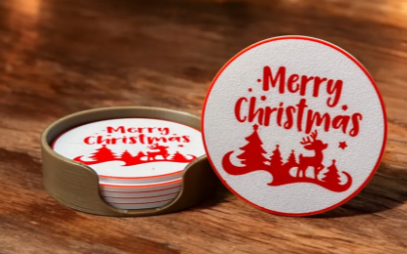 Posavasos navideños con múltiples diseños