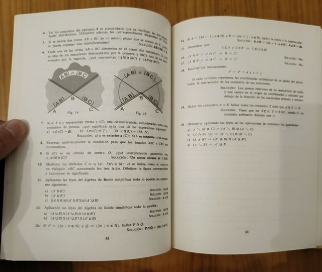 Libro antiguo matematicas. COU