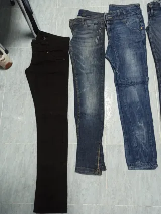 Lote 5 pantalones vaqueros mujer