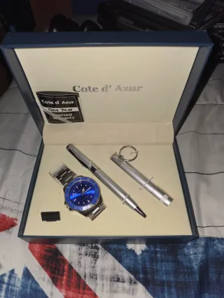 Set Regalo Uomo Cote d'Azur Orologio Blu