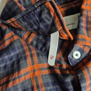 Camisa cuadros manga larga. Carolina Herrera.