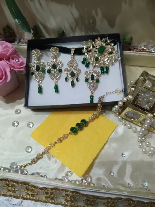 Aderezo Fallera Oro y Verde