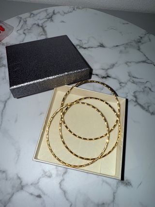 Bracciali rigidi placcati oro 18kt