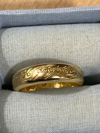 Anillo El Señor de los Anillos Dorado